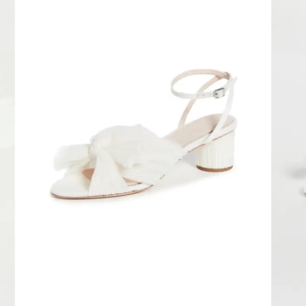 Loeffler Randall Dahlia Pleated Bow Heels with Ankle Strap